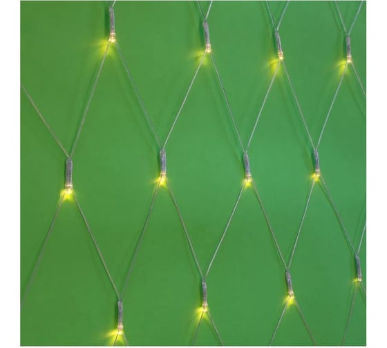 Электрическая гирлянда LED Сноубум сеть 144LED, 1.6x1.6м, шампань, плавное мерцание, ПВХ прозр., 220В 362-107 1