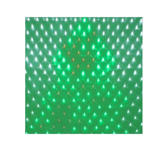 Электрическая гирлянда LED Сноубум сеть 360LED 2.2x1.65м белый/красный/зеленый прозр пост свечение 220В 362-108