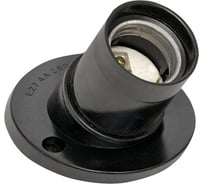 Карболитовый патрон EKF наст. Е27 черный, наклонный индивидуальный пакет LHC-E27-wi-p