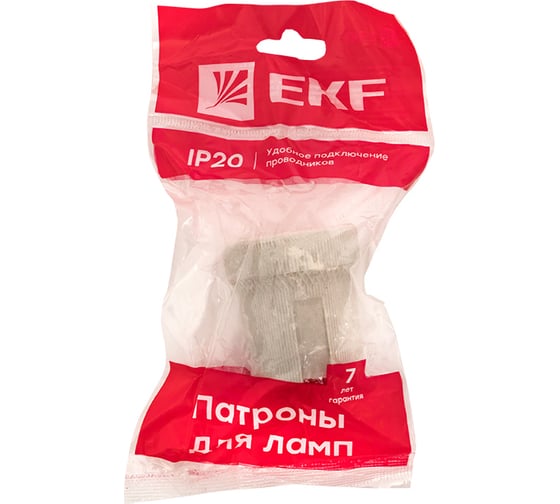 Керамический патрон EKF E27 индивидуальный пакет LHCe-E27-p
