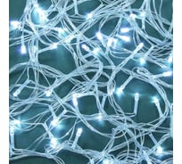 Электрическая гирлянда Сноубум вьюн 10м, 100 LED, белый, постоянное свечение, ПВХ, прозрачный, коннектор, 220В 351-767