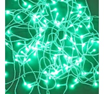Электрическая гирлянда Сноубум вьюн 10м, 120LED, цветной диод, зеленый, 8 режимов, ПВХ, прозрачный, 220В 384-157