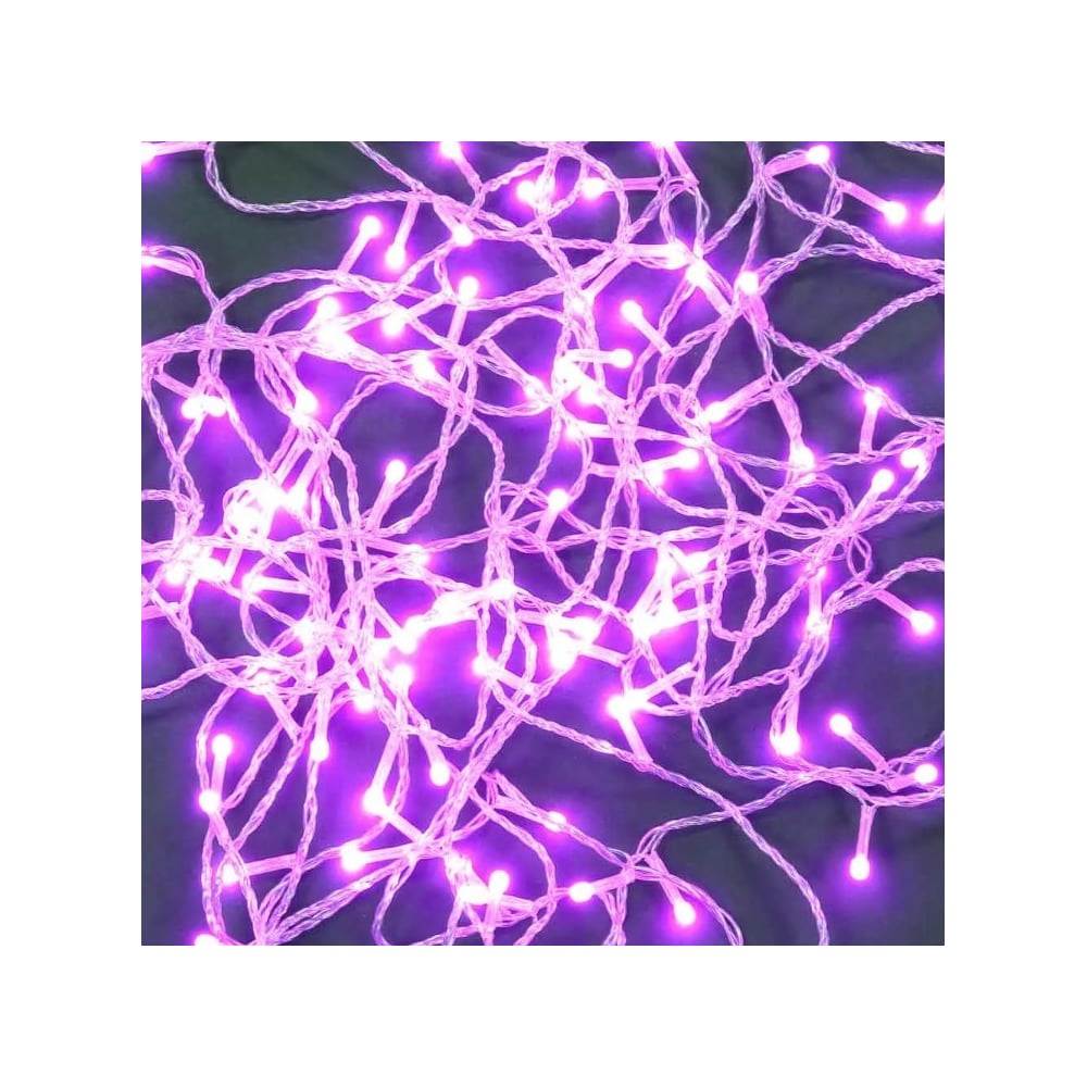 Электрическая гирлянда Сноубум вьюн 10м, 120LED, цветной диод, розовый ...