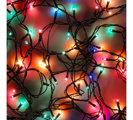 Электрическая гирлянда Сноубум вьюн 5м, 50 ламп,мультицвет, 8 режимов, ПВХ, зеленый, 220В 384-021