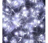 Электрическая гирлянда Сноубум вьюн 14м, 180 LED, белый, постоянное свечение, ПВХ, прозрачный, 220В 384-039