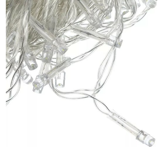 Электрическая гирлянда Сноубум вьюн 14м, 180 LED, белый, постоянное свечение, ПВХ, прозрачный, 220В 384-039