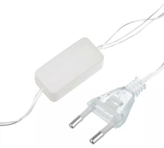 Электрическая гирлянда Сноубум вьюн 14м, 180 LED, белый, постоянное свечение, ПВХ, прозрачный, 220В 384-039