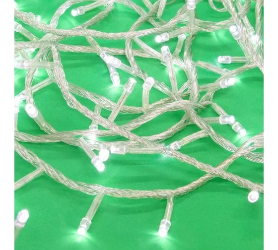 Электрическая гирлянда Сноубум вьюн 14м, 300LED, белый, 30LED мерцание, ПВХ, прозрачный, коннектор, 220В 351-625