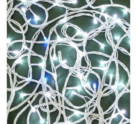 Электрическая гирлянда Сноубум вьюн 20м 200 LED мерцание 20LED синий белый коннектор 220В 351-687