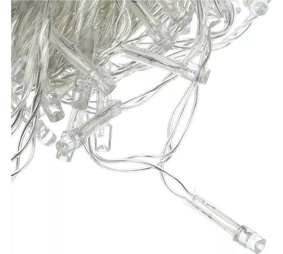 Электрическая гирлянда Сноубум вьюн 9м, 100 LED, мультицвет, 8 режимов, ПВХ, прозрачный, 220В 384-022