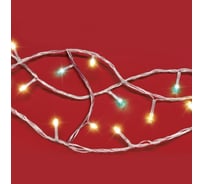 Электрическая гирлянда Сноубум вьюн 9м, 100LED, аква+шампань, постоянное свечение, ПВХ, прозрачный, 220В 384-104