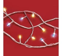 Электрическая гирлянда Сноубум вьюн 9м, 100LED, голубой+шампань, постоянное свечение, ПВХ, прозрачный, 220В 384-102