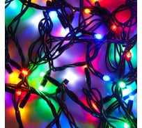 Электрическая гирлянда Сноубум вьюн уличный 10м 100LED новый мульти мерцание черный коннектор 220В 351-531