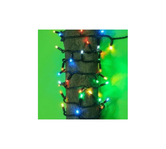 Электрическая гирлянда Сноубум вьюн уличный 10м 100LED новый мульти мерцание черный коннектор 220В 351-531