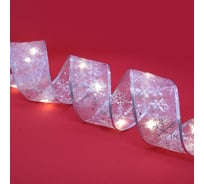 Электрическая гирлянда Сноубум Кружевная лента нить росы, 6м, 60LED шампань, постоянное свечение, медь, 3хАА 384-084