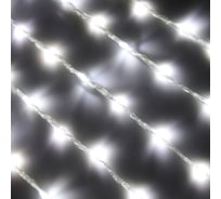 Электрическая гирлянда Сноубум бахрома 2.5x0.6м 128LED белый эффект водопада 8 режимов, прозрачный, коннектор 220В 351-512