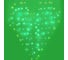 Электрическая гирлянда Сноубум бахрома сердце 1.5x1.5м 124LED голубой+шампань прозрачный, постоянное свечение, 220В 351-623 1