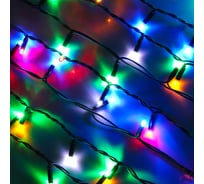Электрическая гирлянда Сноубум бахрома уличная 3x0.5 м 100LED новый мульти мерцание черный коннектор 220В 351-537