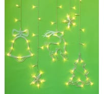 Электрическая гирлянда Сноубум бахрома 2.5x0.3x0.5x0.7x1.05 150LED шампань постоянное свечение, 220В 382-044