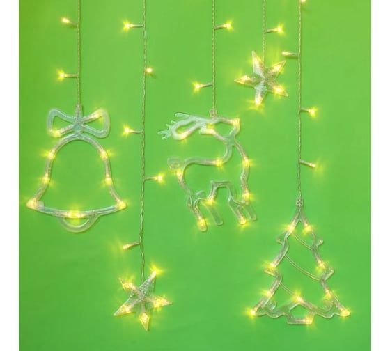 Электрическая гирлянда Сноубум бахрома 2.5x0.3x0.5x0.7x1.05 150LED шампань постоянное свечение, 220В 382-044