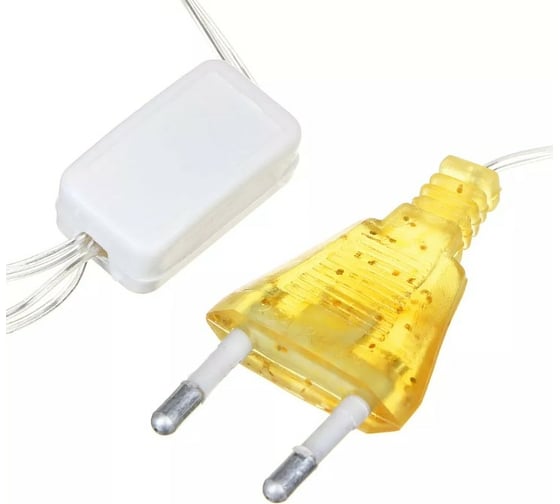 Электрическая гирлянда Сноубум бахрома 96LED 3x0.5x0.7м шампань постоянное свечение, прозрачный, коннектор 220В 382-041