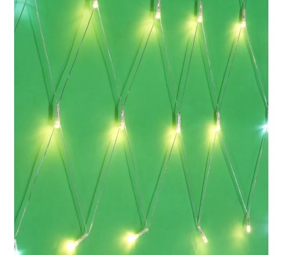 Электрическая гирлянда Сноубум бахрома-сетка 100LED 2.5x0.5м шампань мерцание 20 LED прозрачный, 220В 351-624