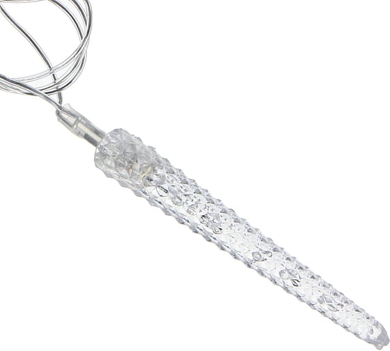 Электрическая гирлянда LED Сноубум с насадками Ажурная сосулька 3м 20LED шамп пост свеч прозр коннект 220В 381-296