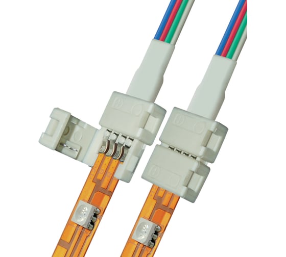 Коннектор (провод) для соединения светодиодных лент 5050 RGB Uniel UCX-SD4/B20-RGB WHITE 020 POLYBAG 06610