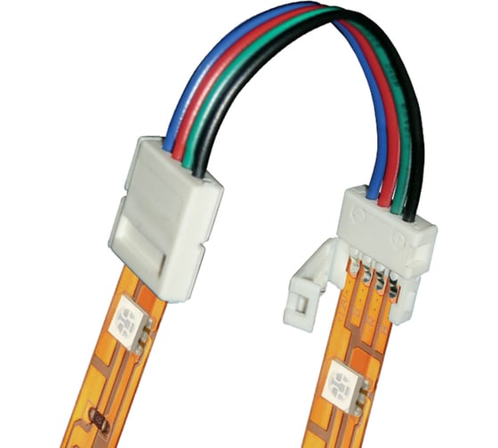 Коннектор для соединения светодиодных лент 5050 RGB Uniel UCX-SS4/B20-RGB WHITE 020 POLYBAG 06613 1