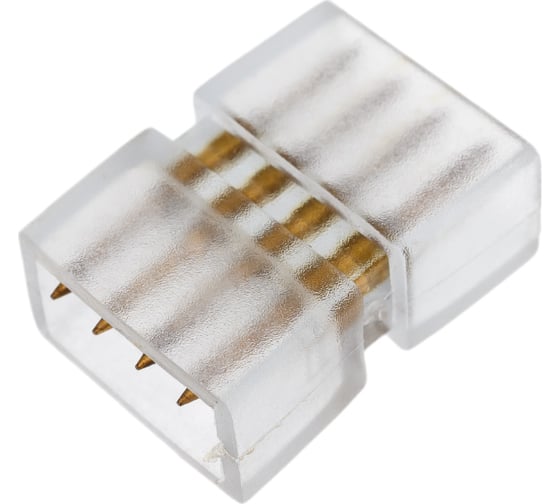 Контактный прямой соединитель для светодиодных лент 220В Uniel UTC-K-14/B67-RGB CLEAR 025 POLYBAG UL-00000869