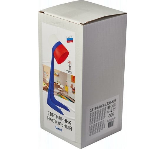 Настольный светильник Uniel ULO-K22 D/E14/A WHITE/BLUE/RED UL-00010040