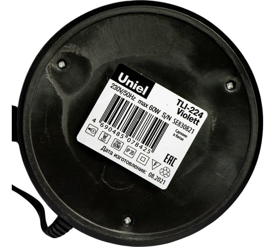 Настольный светильник Uniel TLI-224 цоколь E27 цвет фиолетовый TLI-224 Violett E27 09414