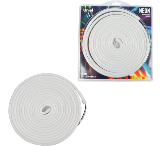 Светодиодная лента Uniel NEON ULS-N03-2835-100LED/m-8mm-IP67-DC12V-11W/m-5M-4000K UL-00009094