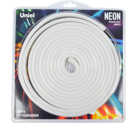 Светодиодная лента Uniel NEON ULS-N03-2835-100LED/m-8mm-IP67-DC12V-11W/m-5M-4000K UL-00009094