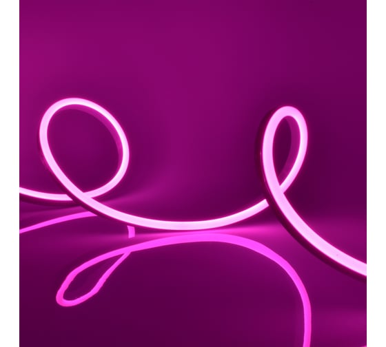 Светодиодная лента Uniel NEON ULS-N11-2835-120LED/m-8mm-IP67-DC24V-10W/m-15M-PINK UL-00009104