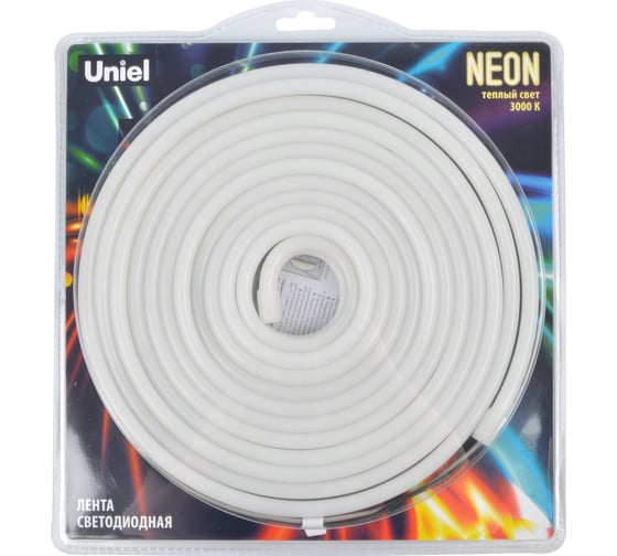 Светодиодная лента Uniel NEON ULS-N03-2835-100LED/m-8mm-IP67-DC12V-11W/m-5M-3000K UL-00009093