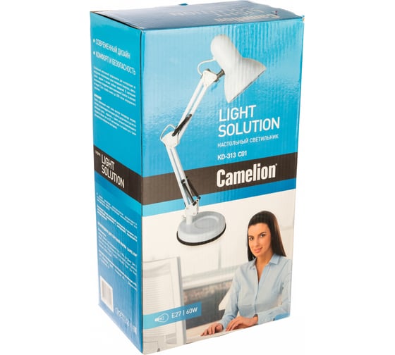 Лампа настольная Camelion KD-313 5770, белая