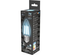 Лампа Gauss Filament Свеча 7W 580lm 4100К Е27 LED 103802207