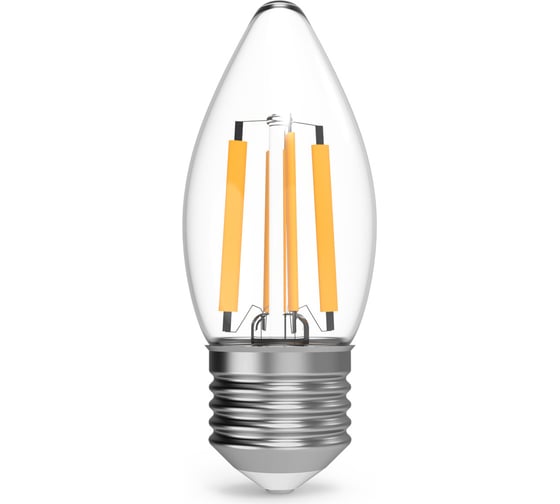 Лампа Gauss Filament Свеча 7W 550lm 2700К Е27 LED 1/10/50 103802107