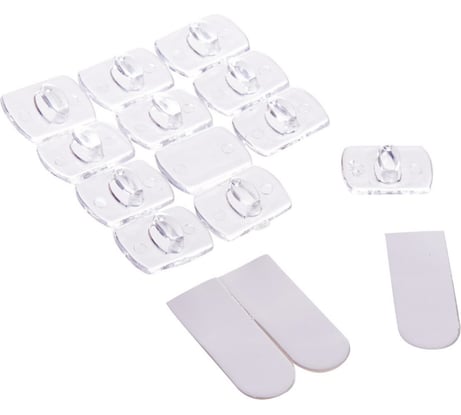 Крючки для монтажа гирлянд Uniel UCC-Y11 прозрачные, набор из 20 штук CLEAR 020 POLYBAG UL-00009937