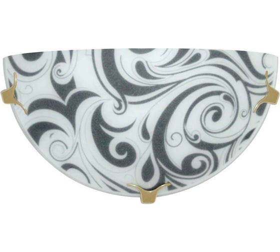 Светильник ЭЛЕТЕХ Мороз 300/2 НББ 21-60 М19 матовый белый декор /кл.зол. ИУ 1005205950 1