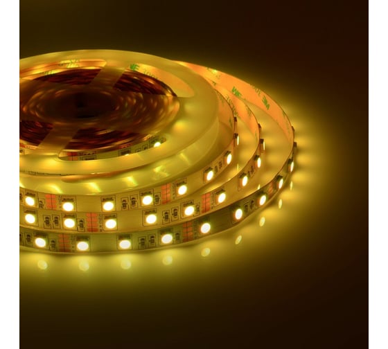 Светодиодная лента OGM 12В, 14,4Вт/м, smd5050, 60д/м, IP20, подложка 10мм, 5м, RGB LSE-158