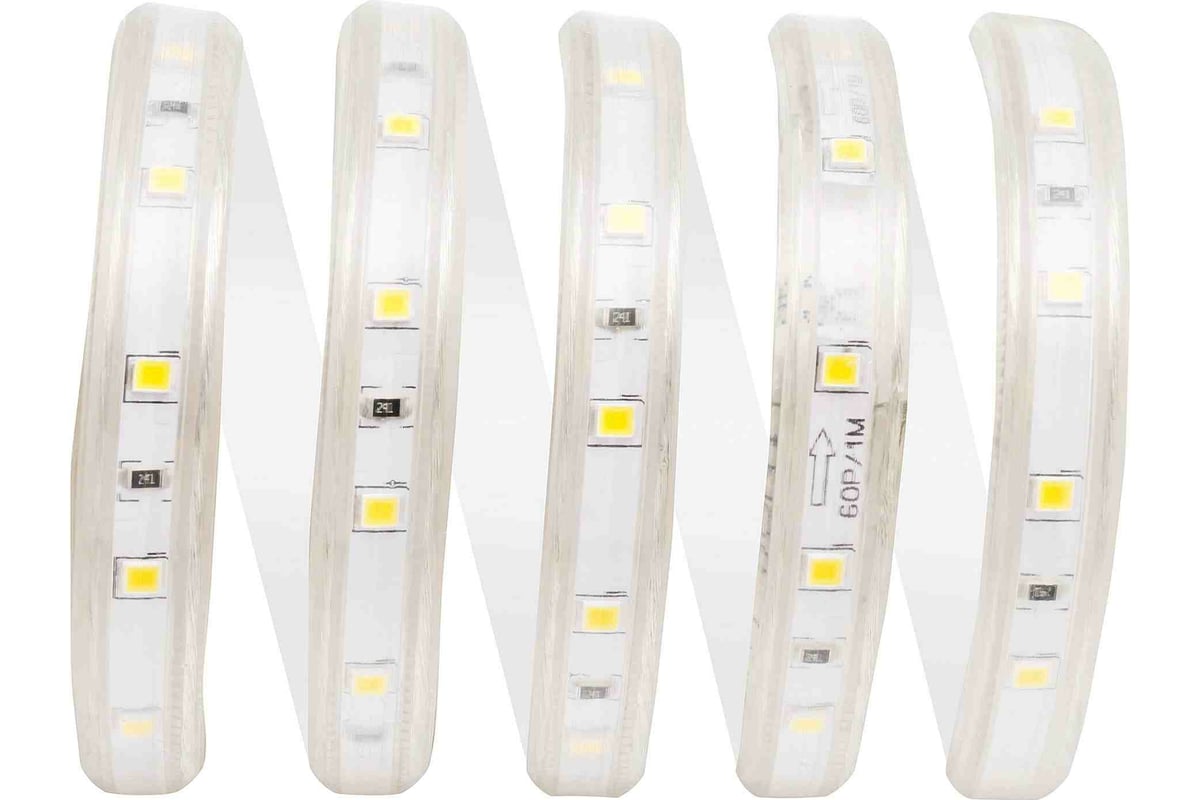 Комплект светодиодной ленты OGM 220В, 4,8Вт/м, smd3528, 60д/м, IP44 ...