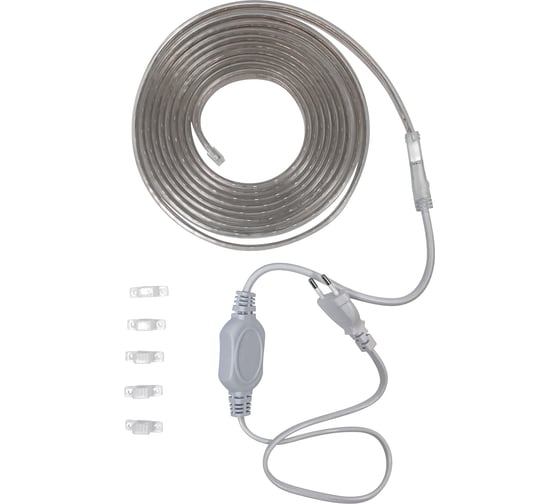 Комплект светодиодной ленты OGM 220В, 6Вт/м, smd2835, 60д/м, IP44, 600Лм/м, подложка10мм, 5м, т/б SL-58