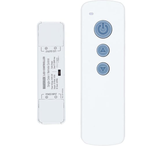 Контроллер (диммер) MAKSILED 5-24В, 75/180/360Вт, 1 канал х 15А, IP40, пульт, 87x24x15мм ML-CT-N12-S
