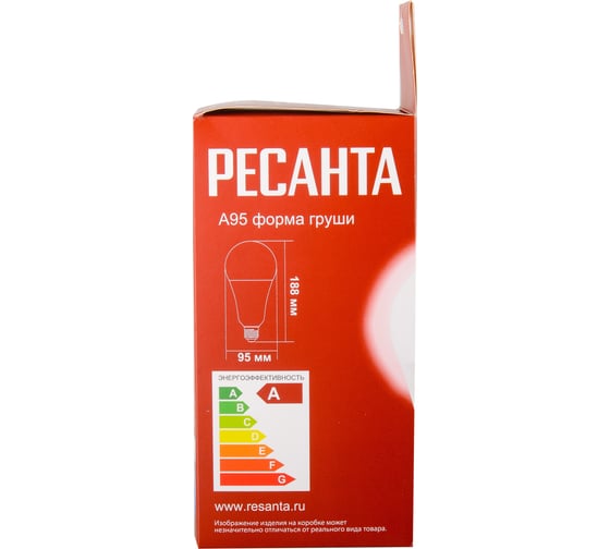 Светодиодная лампа Ресанта LL-R-A95-25W-230-4K-E27 груша, 25Вт, нейтральный, Е27 76/1/77