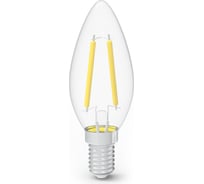 Лампа Gauss Filament Свеча 7W 550lm 2700К Е14 LED (3 лампы в упаковке) 1/20 103901107T
