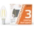 Лампа Gauss Filament Свеча 7W 550lm 2700К Е14 LED (3 лампы в упаковке) 1/20 103901107T 2