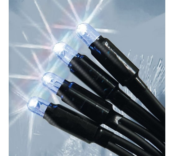 Электрогирлянда GLOS Световой Занавес, 204 холодных белых LED, 1 м х 4 м GL-SP9009