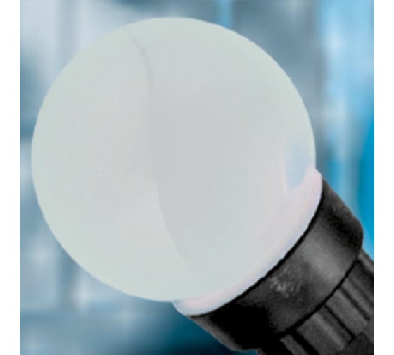 Электрогирлянда GLOS светодиодные лампы, 10 штук, 10x5 холодных белых LED, 5 метров GL-SP9011